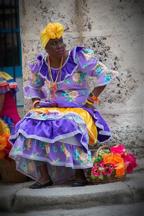 Cuban woman in traditional dress, … – License image – 71320655 Image ...