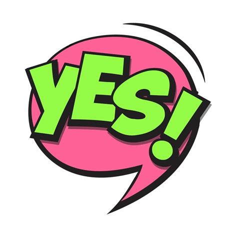 Comic Bubble 'Yes!' Vinyl Car Sticker - Little Sticker Store