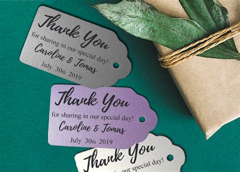 Personalized Thank You Tags Wedding Thank You Tags Thank | Etsy