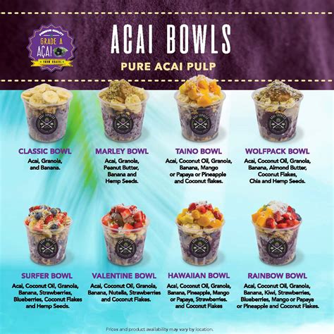 Web Menu – Acai Express