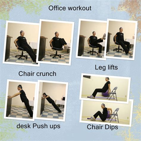 office exercises | Office / chair exercises | Office chair workout, Office exercise, Chair exercises