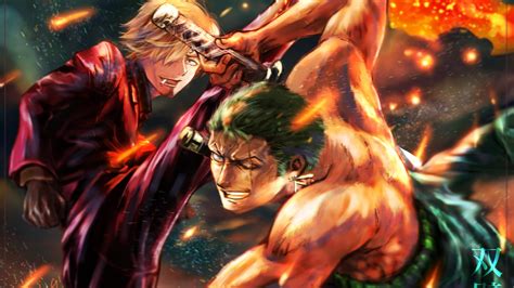 One Piece Roronoa Zoro Sanji Fighting 4K HD Anime Wallpapers | HD ...