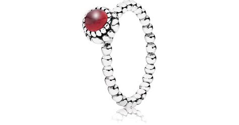 PANDORA January Birthstone Ring - Lyst