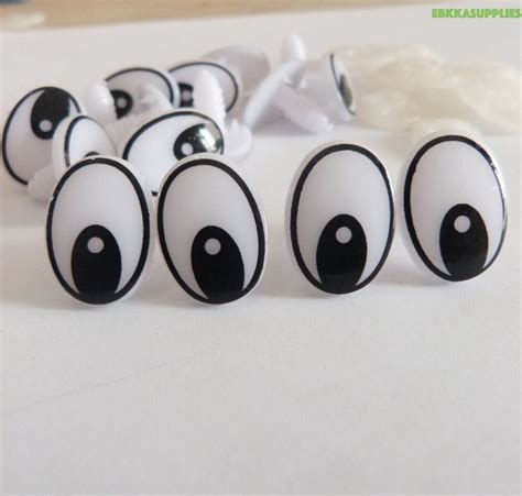 15x20mm White Oval Shape Cartoon Eyes With Washerplastic Safety Eyesquantity: 20pcs 100pcs DIY ...