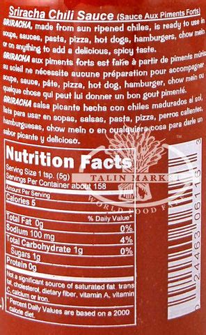 33 Sriracha Sauce Ingredients Label - Labels Database 2020