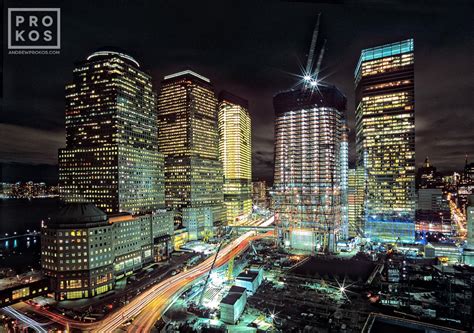 View of Ground Zero and One World Trade Center at Night - NYC Photography - PROKOS