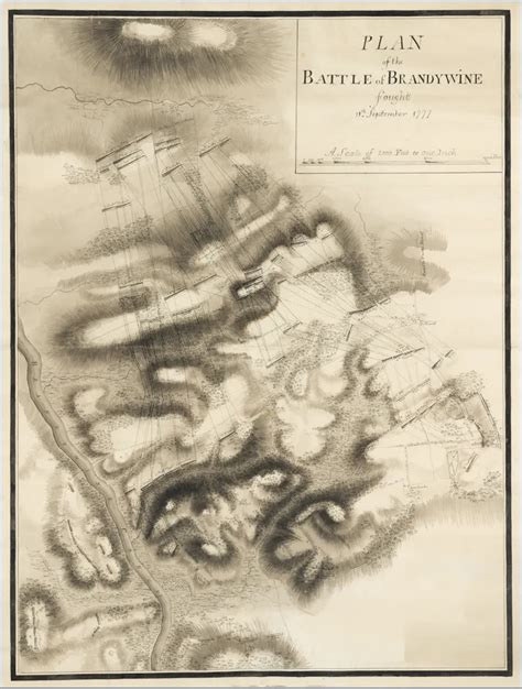 Plan of the Battle of Brandywine | Timeline of the American Revolution