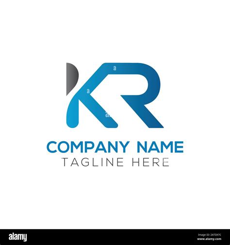 Initial ALphabet KR Logo Design vector Template. Abstract Letter KR ...