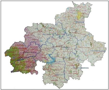 Map showing the forest ranges in the Hassan district. | Download Scientific Diagram