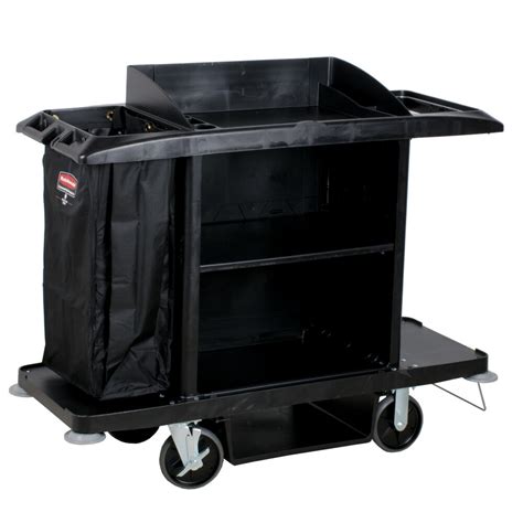 Rubbermaid FG618900BLA Full Size Housekeeping Cart