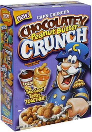 Cap'n Crunch Chocolatey Peanut Butter Crunch Sweetened Corn & Oat Cereal - 13.1 oz, Nutrition ...