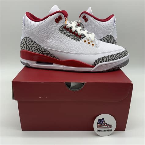 Jordan 3 Cardinal - Sneaker Hustle