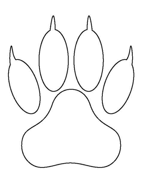 Printable Lion Paw Print Template