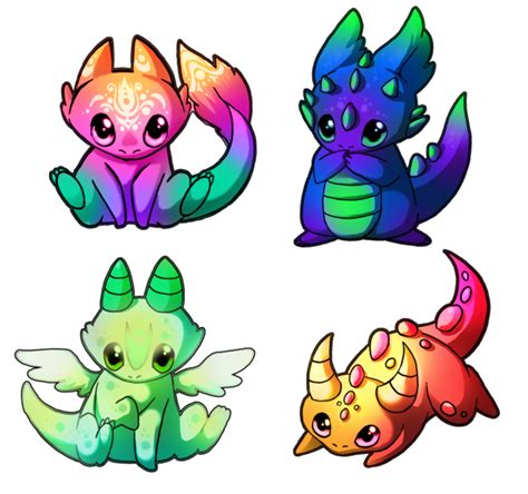 dragon adoptables by michellescribbles on deviantART | Cute dragon ...