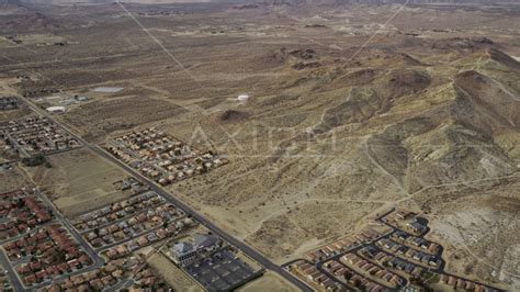 Desert residential neighborhoods in Rosamond, California Aerial Stock ...