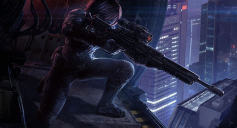 futuristic, Sniper rifle, Soldier, Helicopters, City Wallpapers HD / Desktop and Mobile Backgrounds