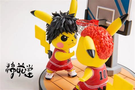 Kaede Rukawa & Hanamichi Sakuragi Cosplay Pikachu - SLAM DUNK Pokemon Resin Statue - MianHuaTang ...