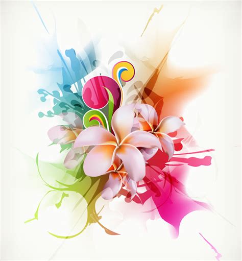 Abstract Floral Vector Illustration Artwork - Free Vector Site | Download Free Vector Art, Graphics