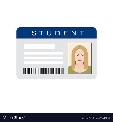 Student id card Royalty Free Vector Image - VectorStock