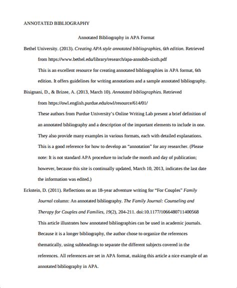 10+ Annotated Bibliography - Free Sample, Example, Format | Free ...