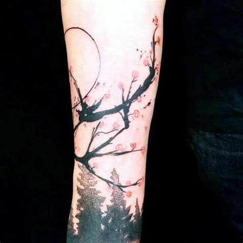 100 Cherry Blossom Tattoo Designs For Men - Floral Ink Ideas