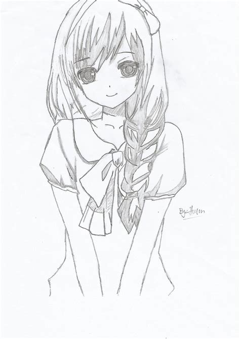 Cute Anime Girl Drawing at GetDrawings | Free download