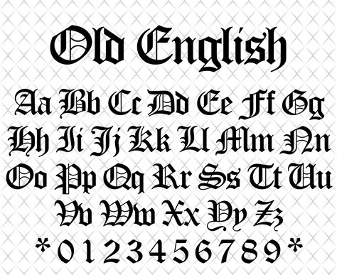 English font Old English font svg Old English script svg Font | Etsy
