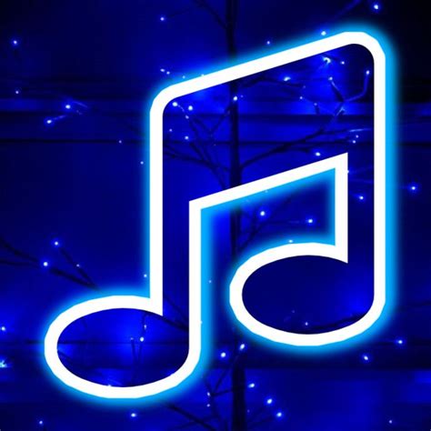 Neon Blue Apple Music Icon