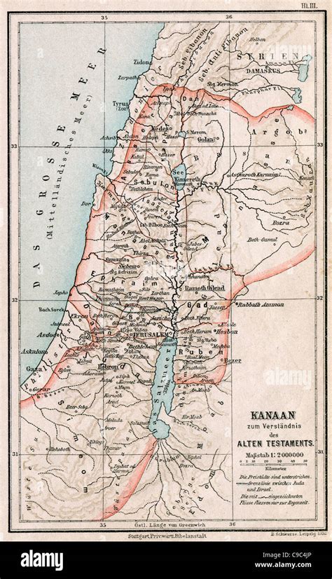 Old Testament Bible Map Of Israel