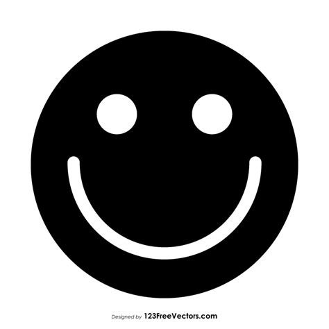 Black Smiley Face Symbol