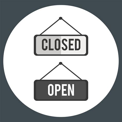 Illustration of open and close sign vector - Download Free Vectors, Clipart Graphics & Vector Art