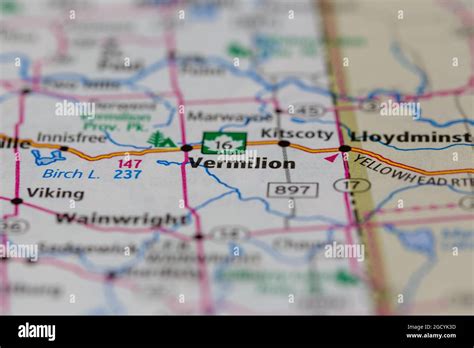 Vermilion alberta map hi-res stock photography and images - Alamy