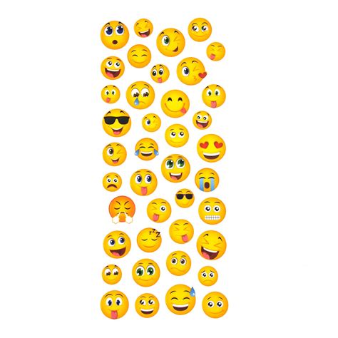 Small Emojis Clear Photo Safe Paper Stickers, 40-Count - Walmart.com