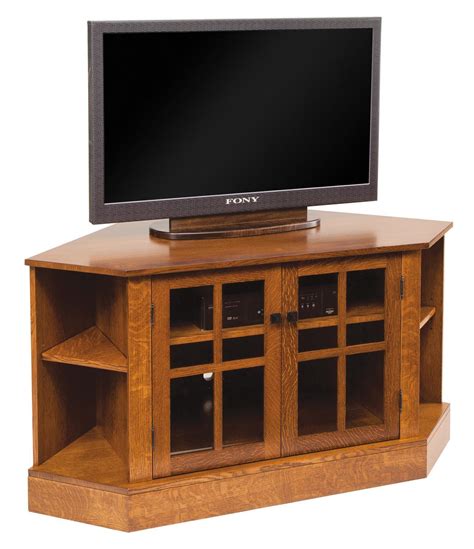 54" Wood Corner TV Stand from DutchCrafters Amish Furniture