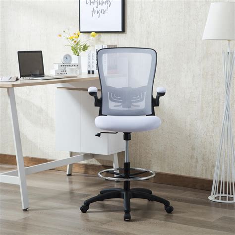 Serena Mesh Drafting Chair, Tall Office Chair for Standing Desk by ...