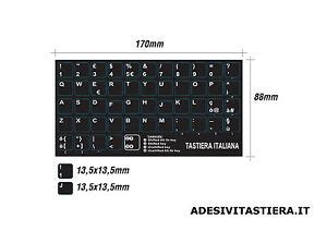 Italian Keyboard Notebook Layout Sticker keys stickers Key Keyboard 13,5x13,5 | eBay