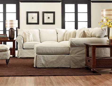 Jenny Slipcover Sectional with Down Cushions | Sofas and Sectionals