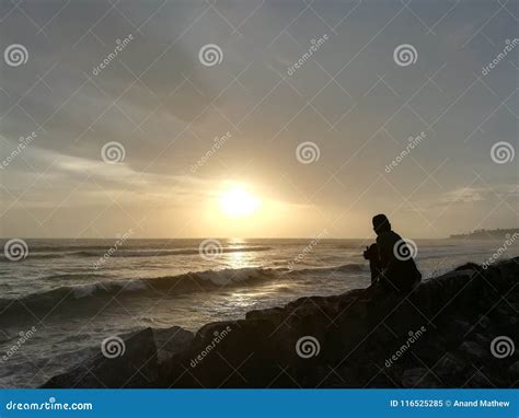 Lonely evenings stock image. Image of alone, sunset - 116525285