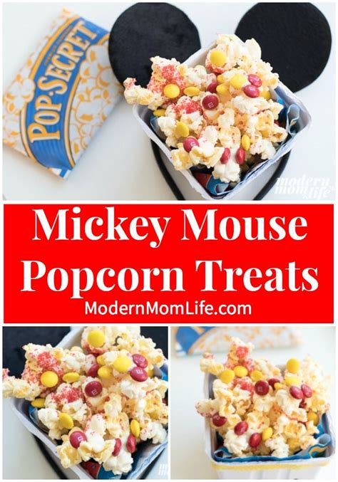 Every Disney Fan Should Make this Mickey Mouse Popcorn treat. via @amodernmomlife | Popcorn ...