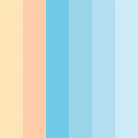 Peach & Light Blue Color Palette | Blue color schemes, Blue colour palette, Color palette design