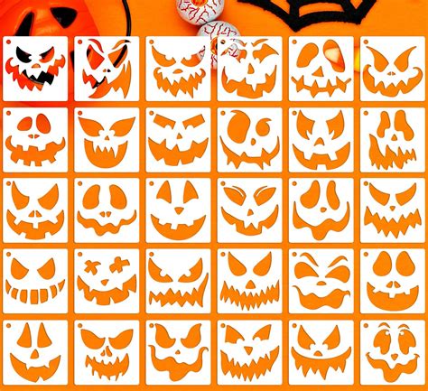 Pumpkin Stencils Scary Face