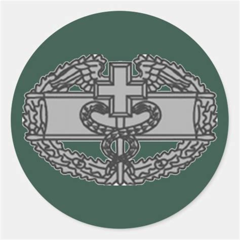 Army Combat Medical Badge Round Sticker