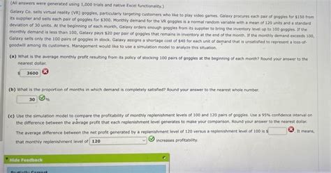 Solved (All answers were generated using 1,000 trials and | Chegg.com