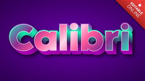 Calibri | Text Effect Generator