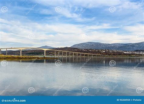 View of Bridge in Tromso City, Norway Stock Image - Image of landscape ...