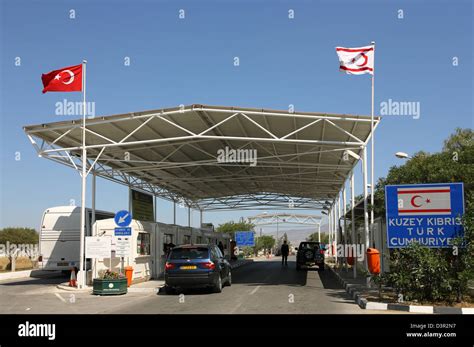 Border crossing Ayios Dhometios, Nicosia, Northern Cyprus Stock Photo, Royalty Free Image ...