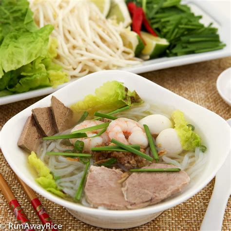 Pork and Shrimp Clear Noodle Soup (Hu Tieu) - Tasty Recipe with Video