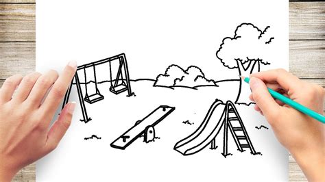 Playground Park Drawing Clipart