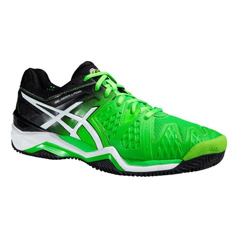 Asics Mens GEL-Resolution 6 Clay Court Tennis Shoes - Green ...