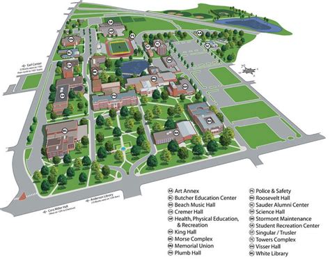 Campus map, Kansas map, East stroudsburg university